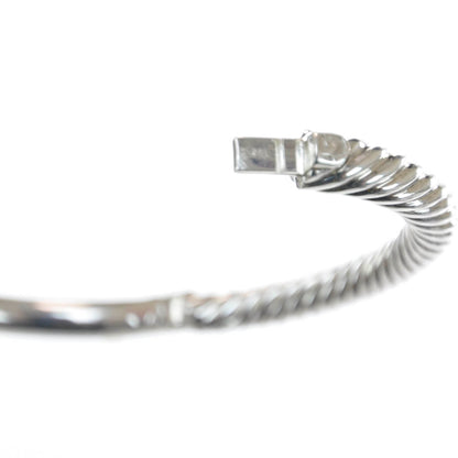 David Yurman Sterling Silver and 18k Gold Signature Peridot Diamond 5mm Bangle 7 of 7