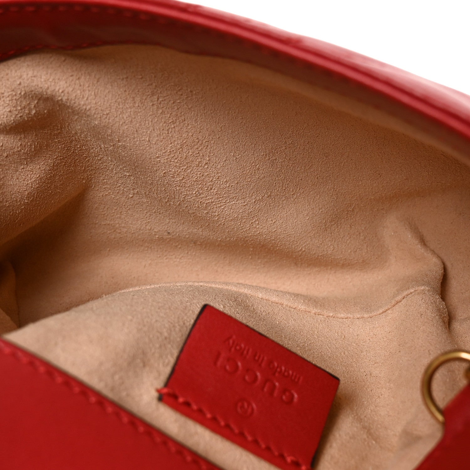 Gucci Calfskin Matelasse Super Mini GG Marmont Shoulder Bag Hibiscus Red 5 of 11