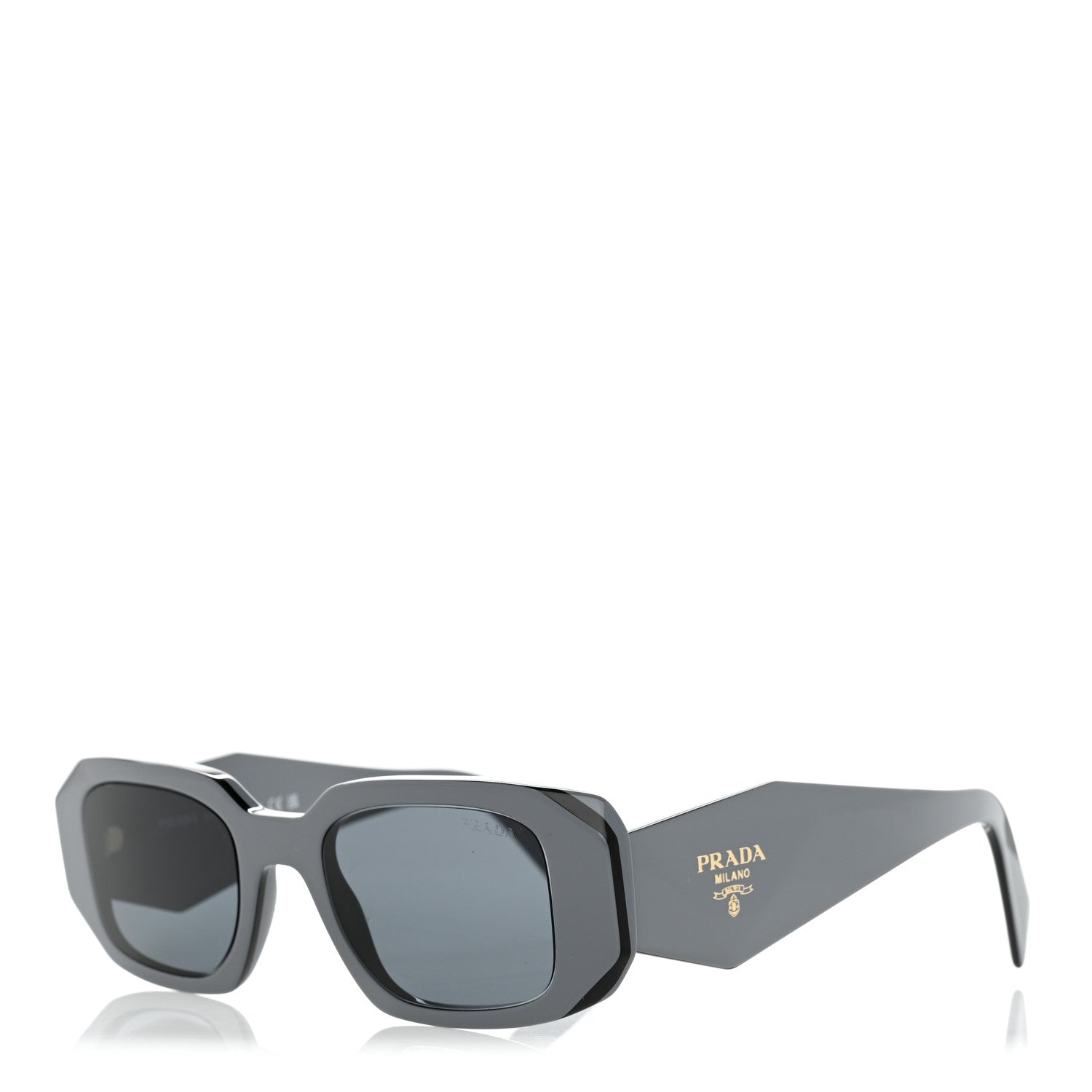 Prada Acetate Symbole Sunglasses SPR17W Graphite Black 1 of 8
