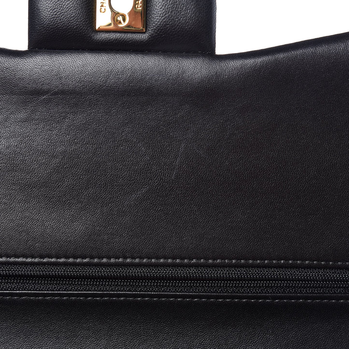 Lambskin Quilted Jumbo Double Flap Black
