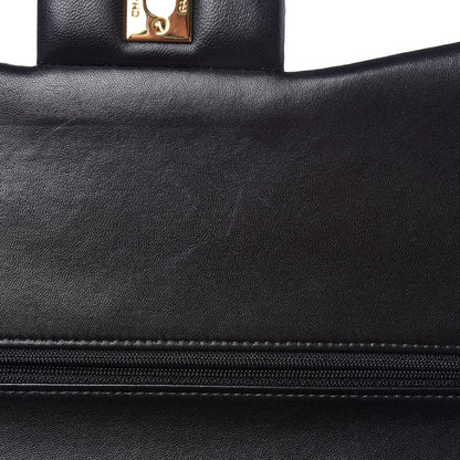Chanel Lambskin Quilted Jumbo Double Flap Black 14 of 18