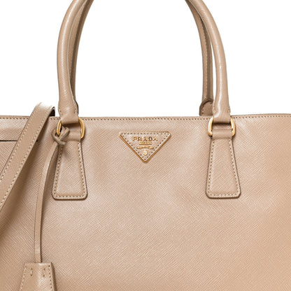 Prada Saffiano Medium Galleria Double Zip Tote Sabbia 8 of 10