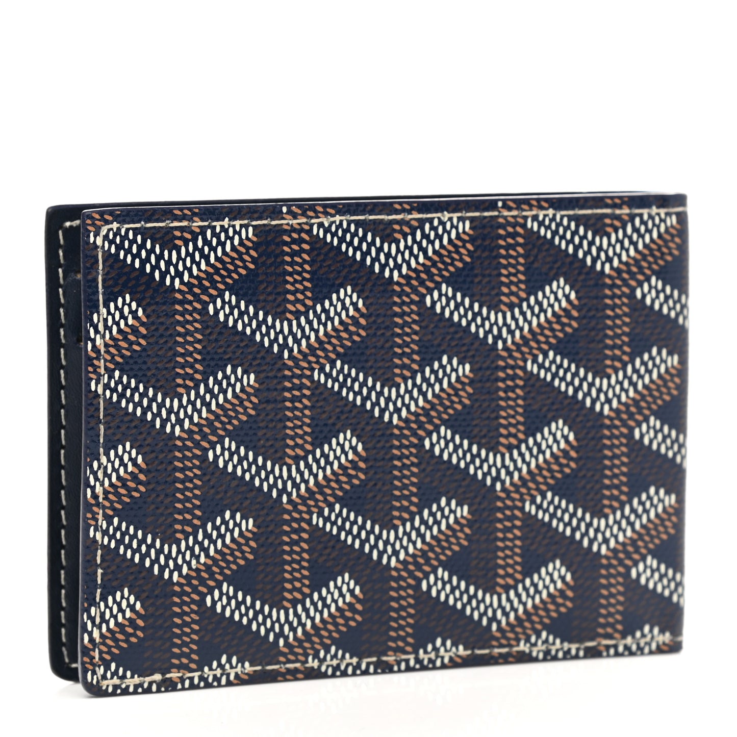 Goyardine Multi Slot Bi-Fold Wallet Navy