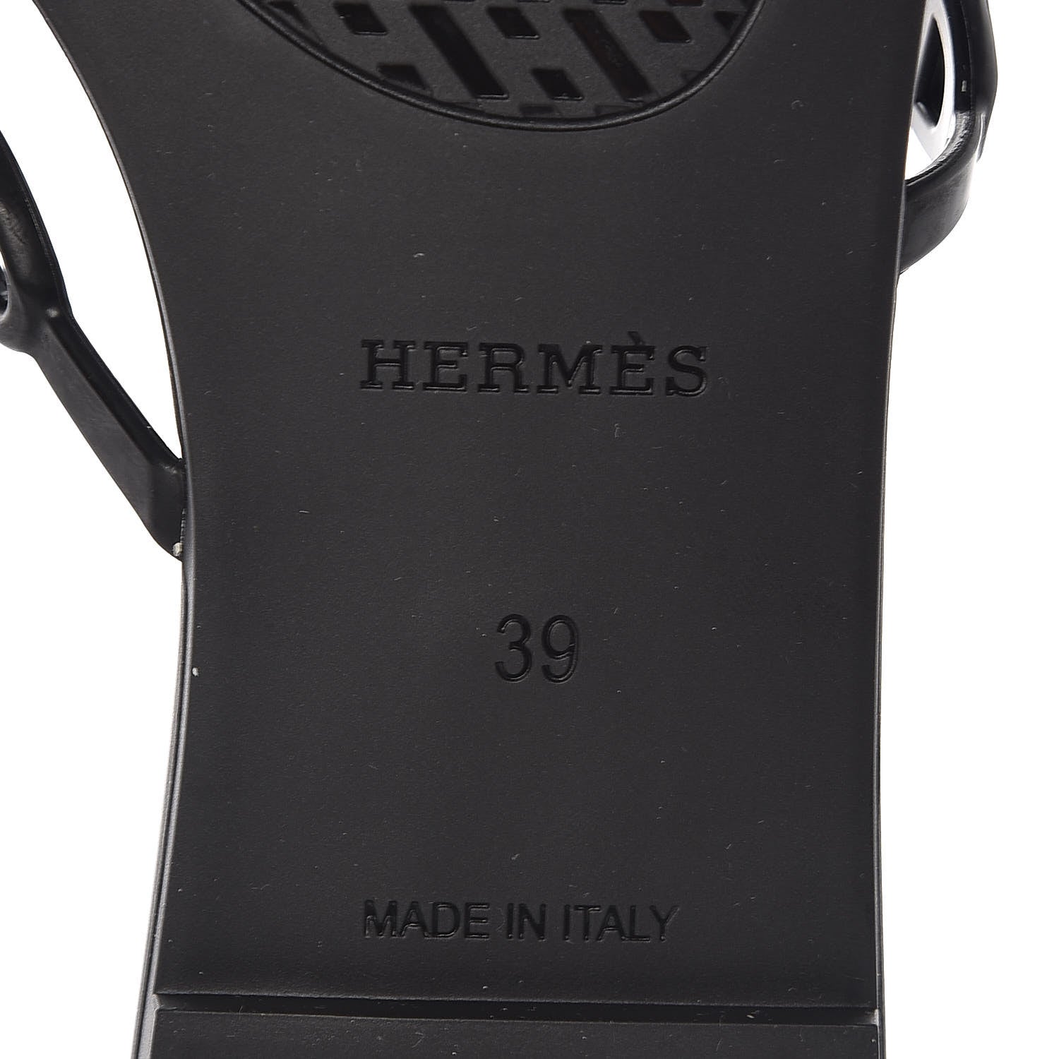 Hermes Rubber Chaine d'Ancre Rivage Sandals 39 Black 7 of 8