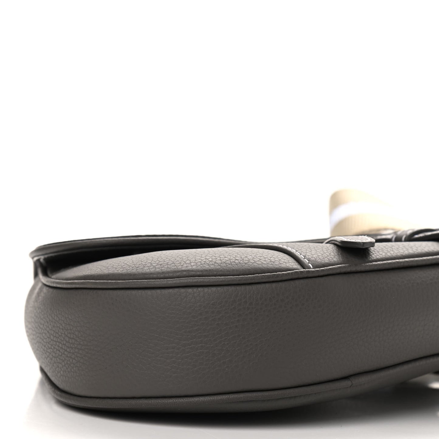 Grained Calfskin Kim Jones Saddle Bag Grey