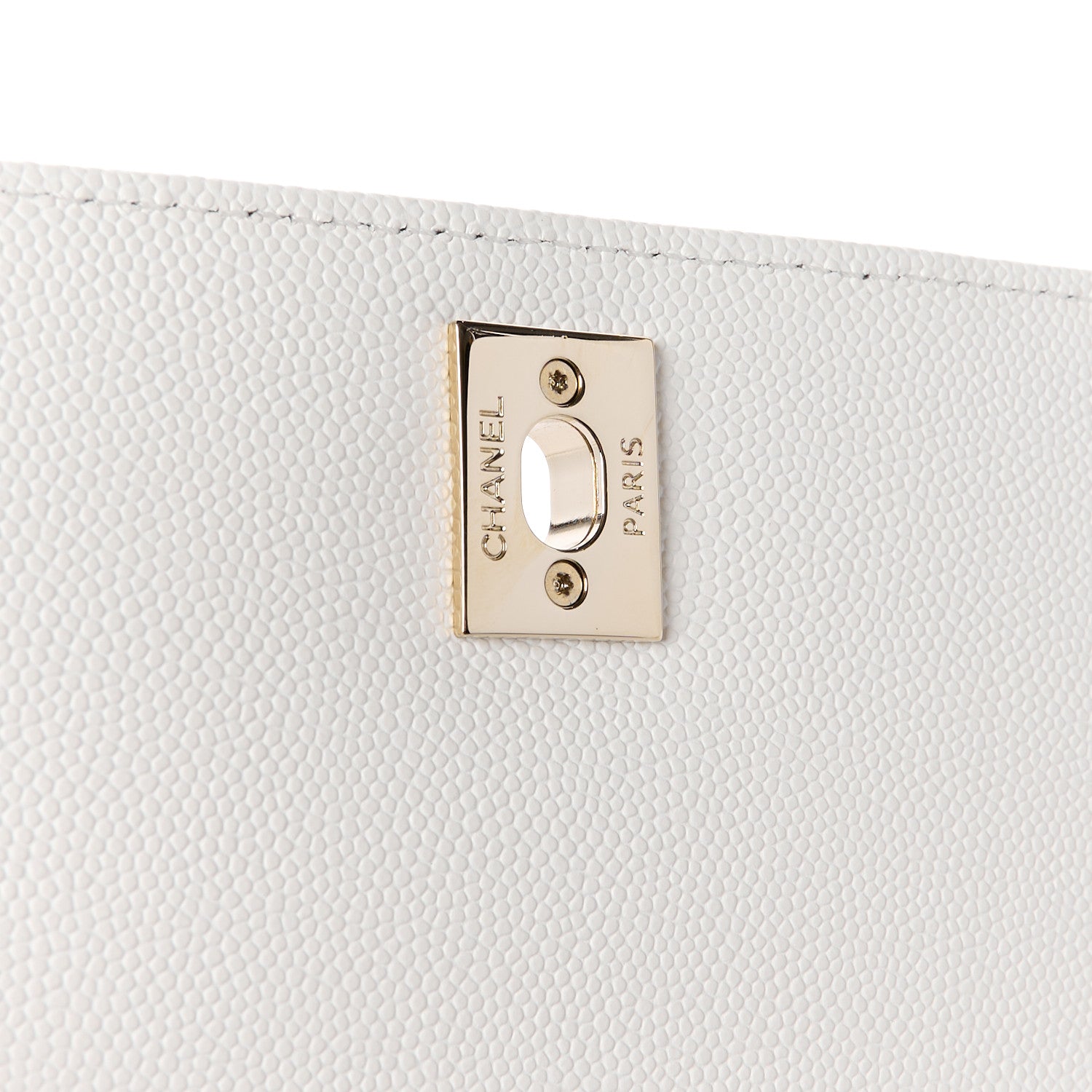 Chanel Caviar Quilted Mini Coco Handle Flap White 7 of 12
