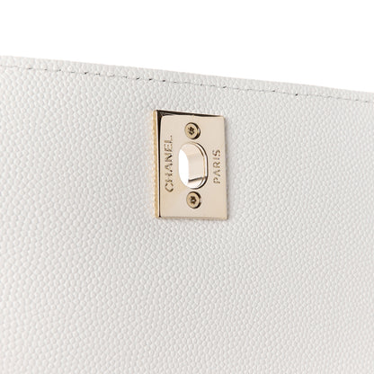 Chanel Caviar Quilted Mini Coco Handle Flap White 7 of 12