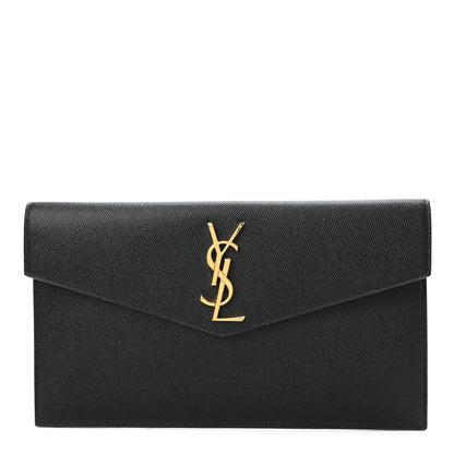 Saint Laurent Grain De Poudre Uptown Pouch Black 1 of 4