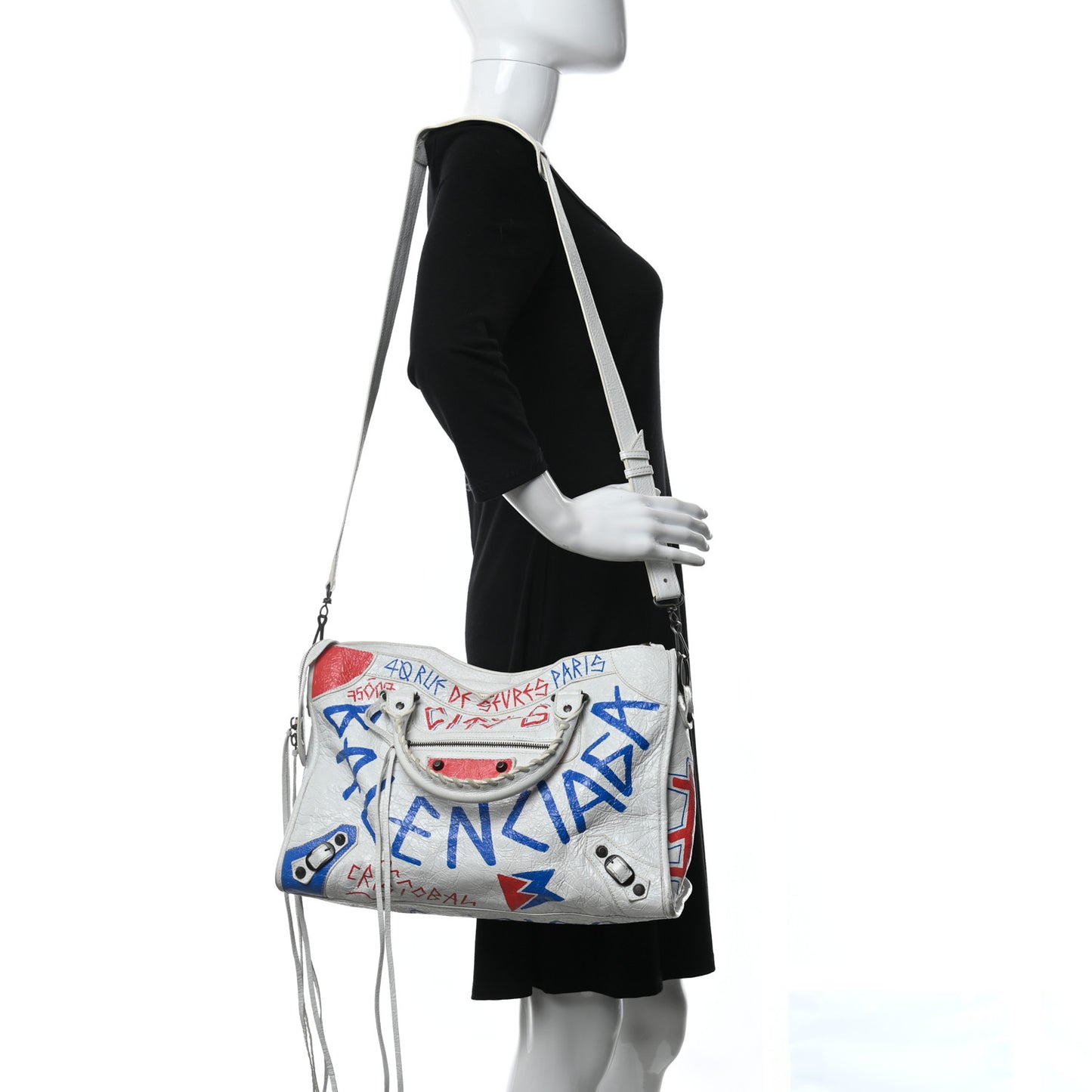 Agneau Graffiti All Over Classic Hardware City White Bleu Rouge