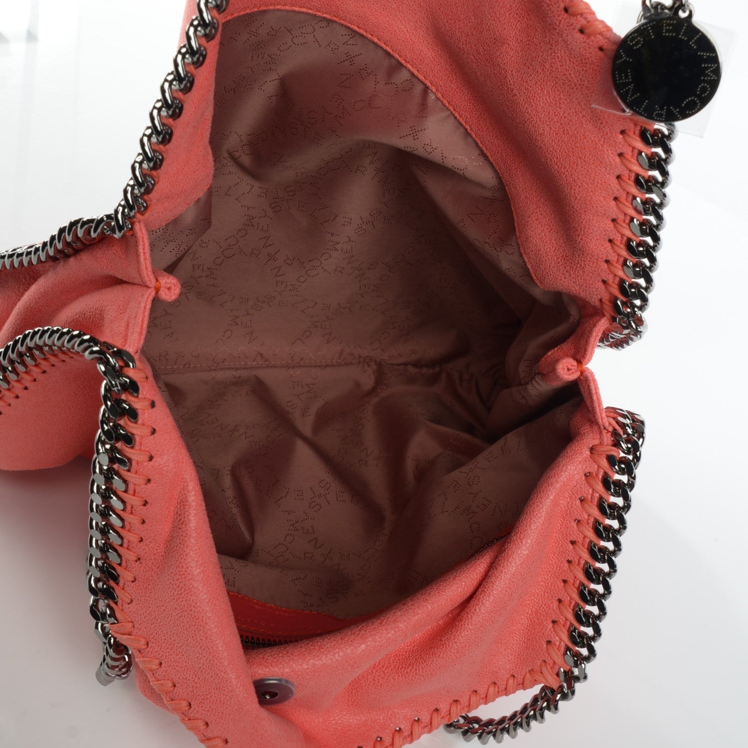 Stella McCartney Shaggy Deer Small Falabella Tote Bright Coral 5 of 9