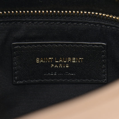 Saint Laurent Lambskin Quilted Toy Loulou Puffer Monogram Chain Satchel Dark Beige 6 of 12