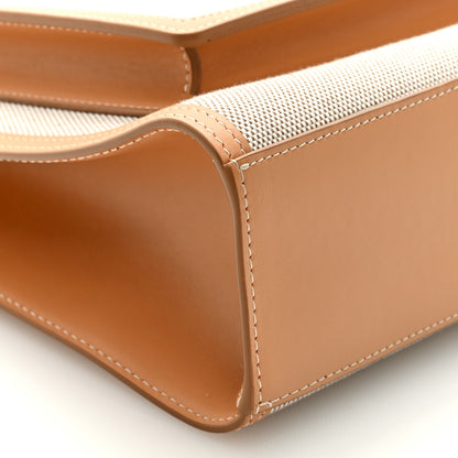 Burberry Canvas Smooth Calfskin Two Tone Medium Pocket Bag Soft Fawn Warm Sand 8 of 10