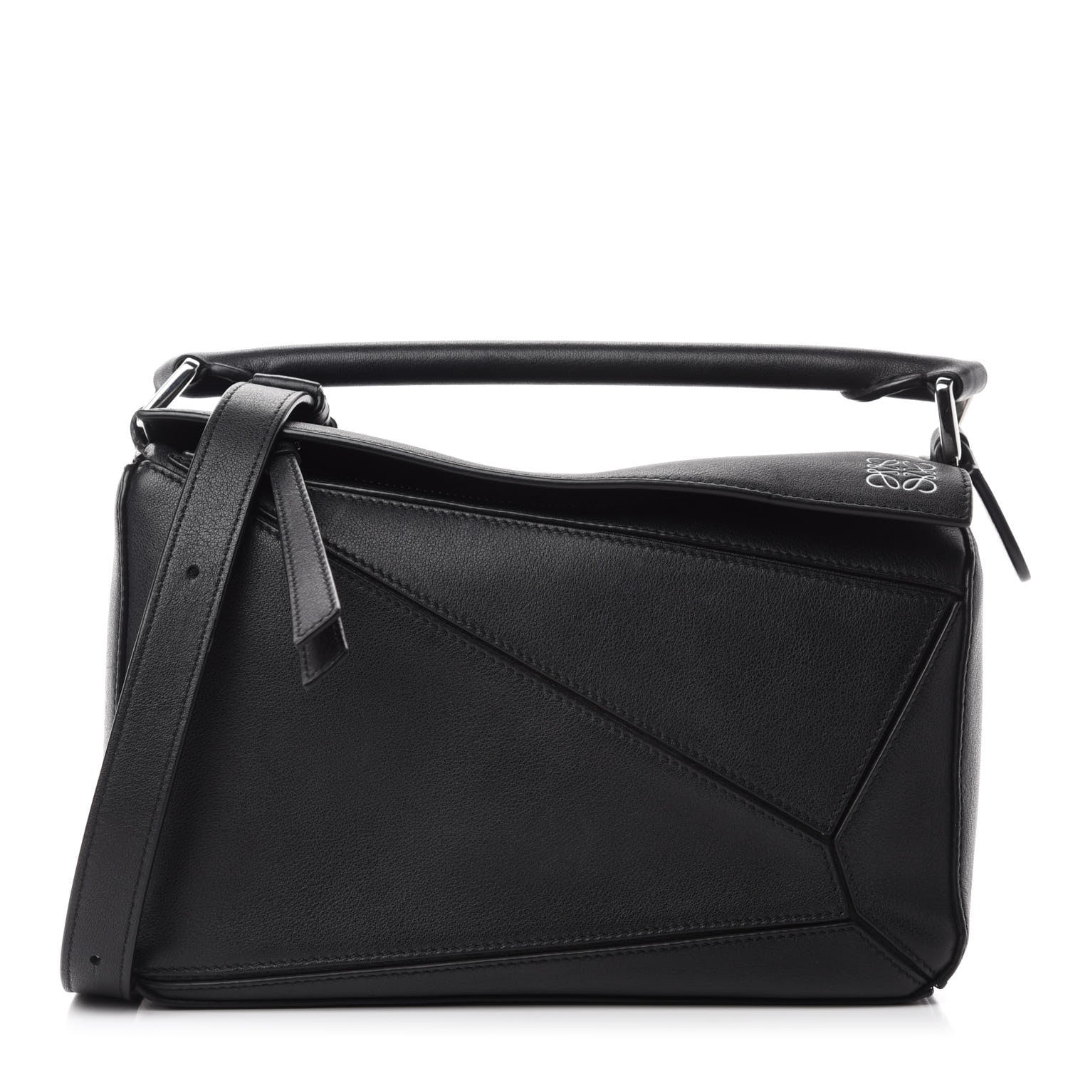 Loewe Calfskin Small Puzzle Bag Black 1 of 11