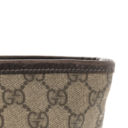 Gucci GG Supreme Monogram Medium Zippered Shopping Tote Dark Brown 13 of 18