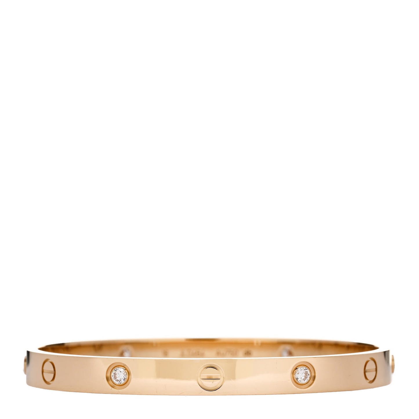 18K Yellow Gold 4 Diamond LOVE Bracelet 18