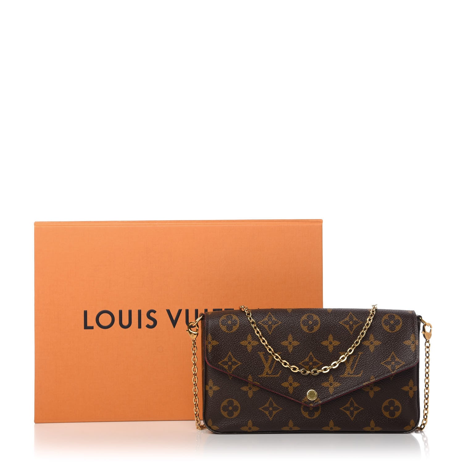 Louis Vuitton Monogram Pochette Felicie Chain Wallet Fuchsia 13 of 13