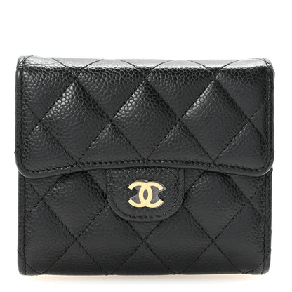 Chanel Caviar Quilted Compact Flap Wallet Black 1 of 9