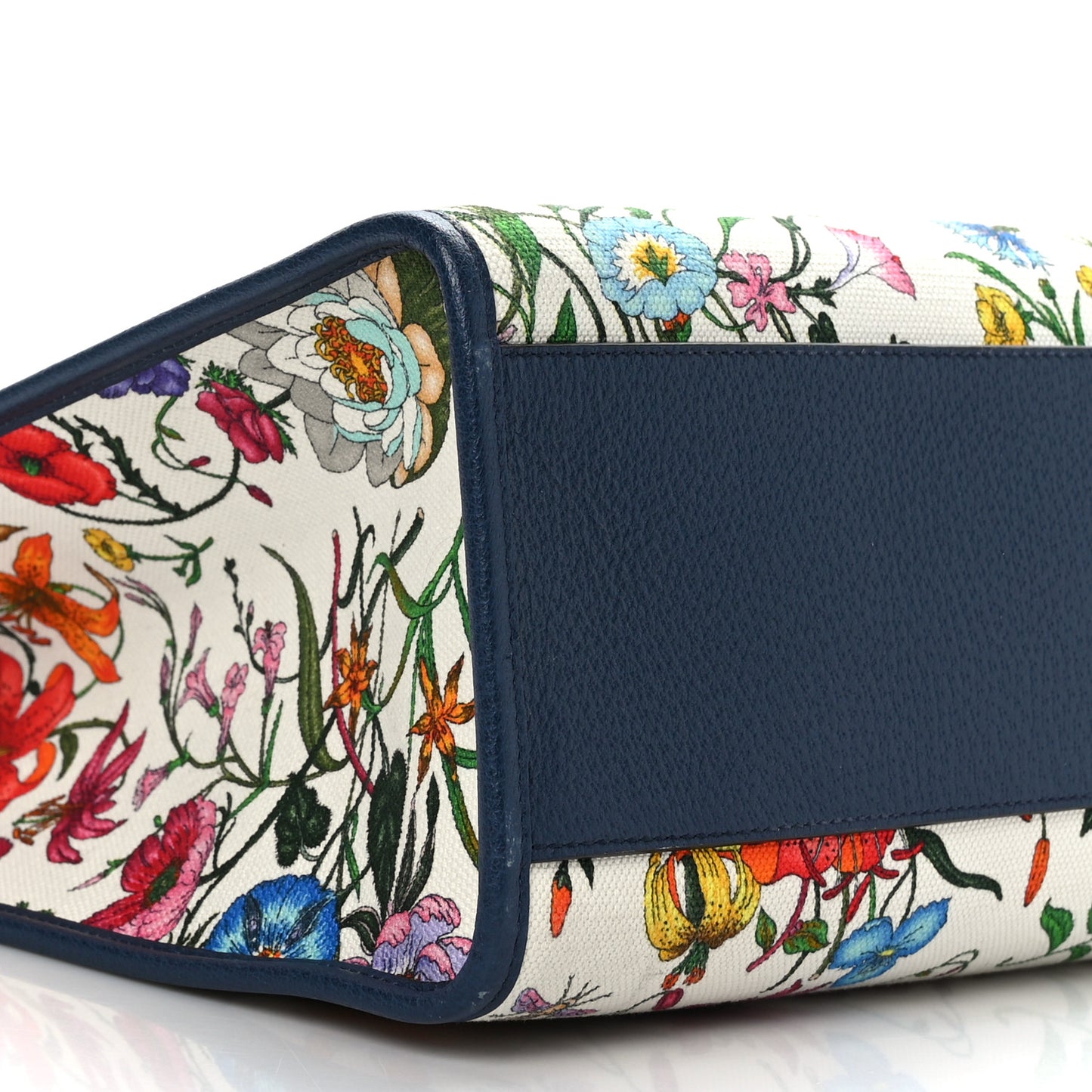 Canvas Large Flora Tote Navy Multicolor