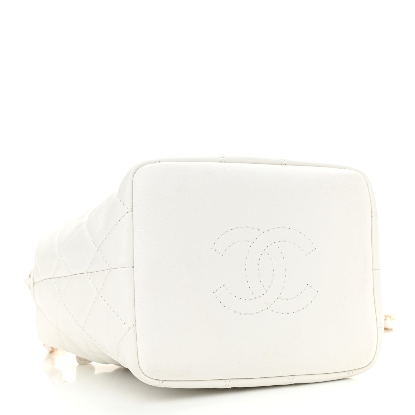 Lambskin Quilted Small Perfect Meeting Hobo White