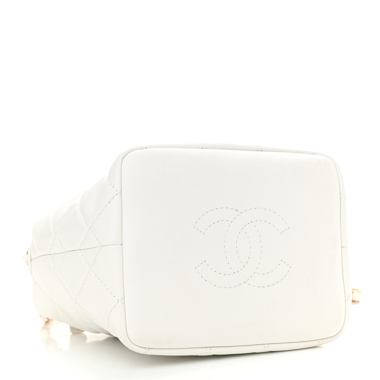 Chanel Lambskin Quilted Small Perfect Meeting Hobo White 4 of 10
