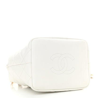 Chanel Lambskin Quilted Small Perfect Meeting Hobo White 4 of 10