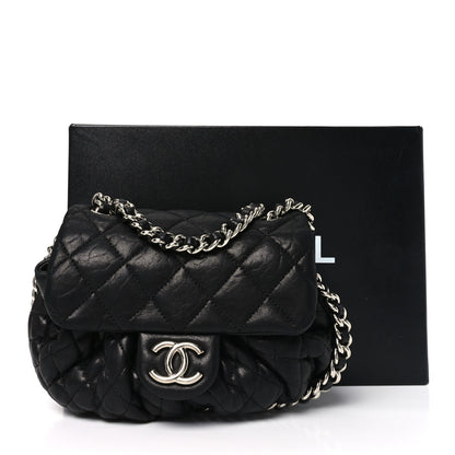 Chanel Washed Lambskin Quilted Mini Chain Around Flap Black 10 of 10