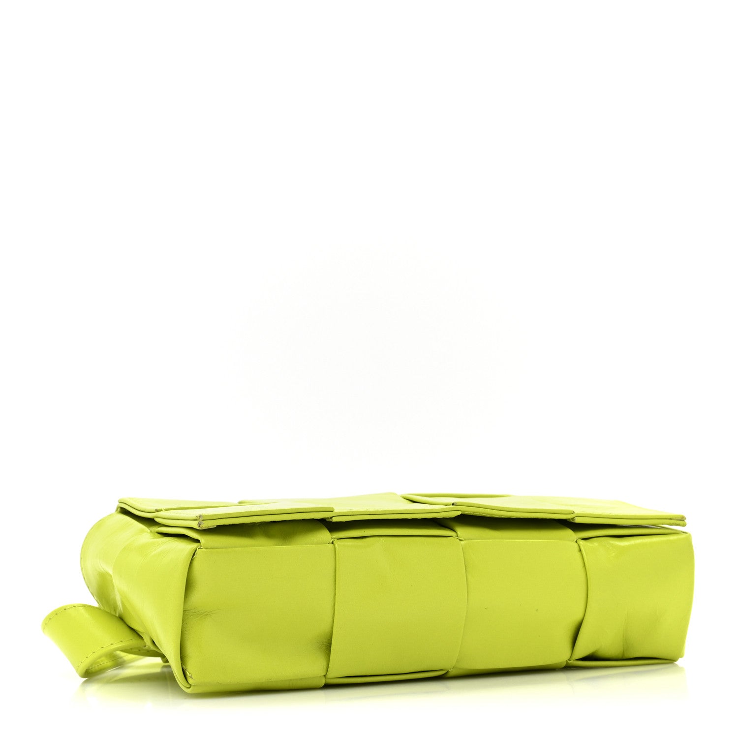 Bottega Veneta Paper Calfskin Intreccio Cassette Belt Bag Kiwi 4 of 12