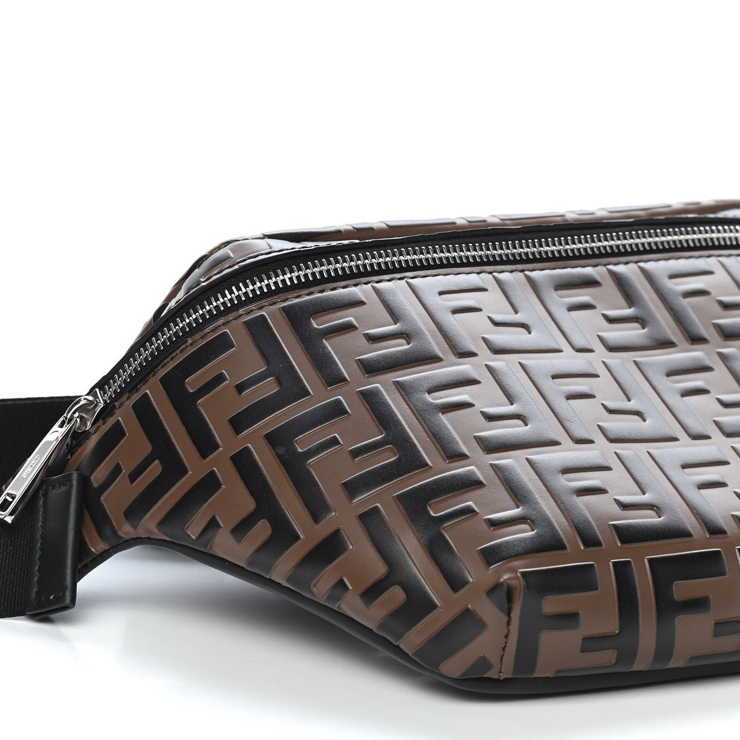 Vitello Century Bi-Color FF 1974 Embossed Belt Bag Maya Black