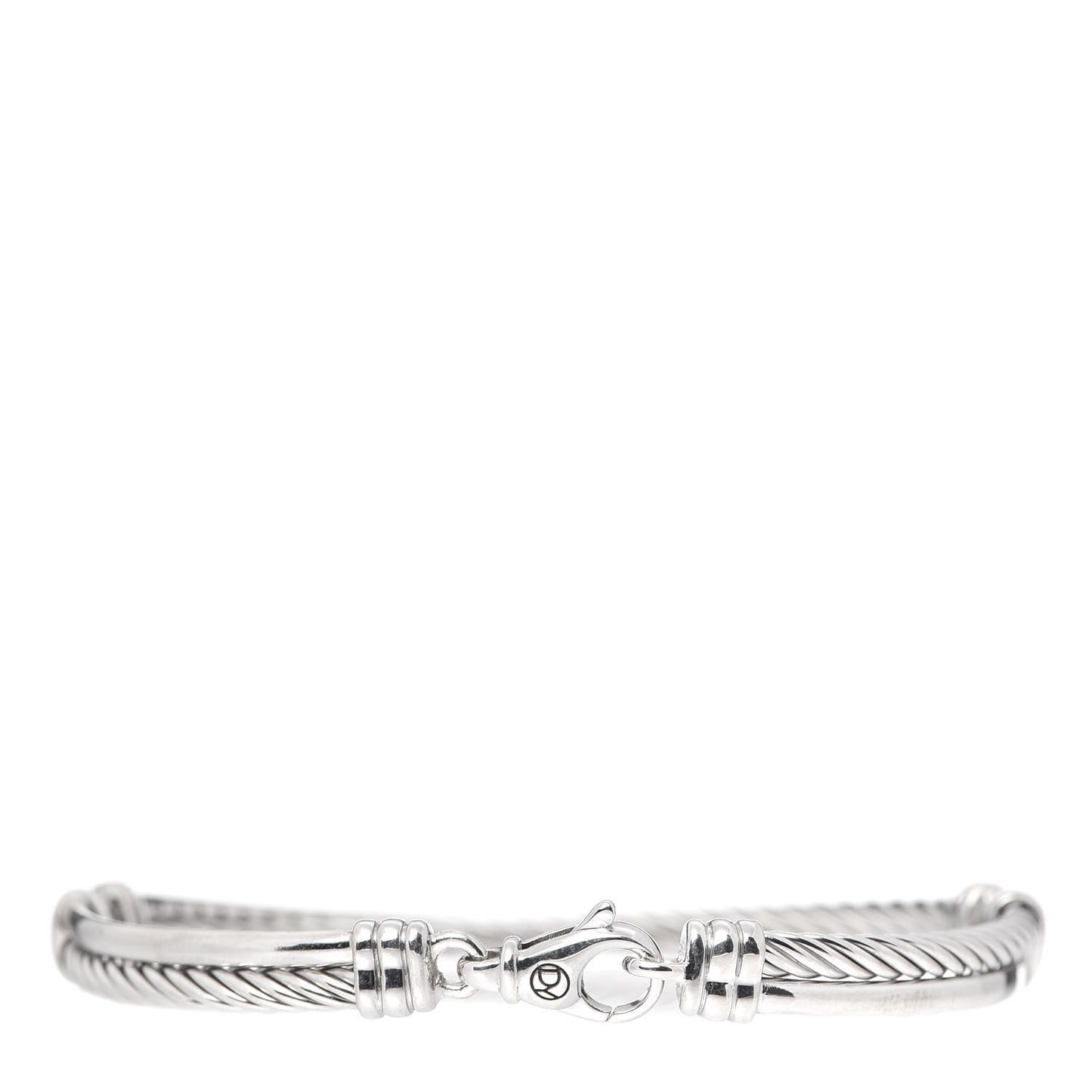 Sterling Silver Diamond 3mm Crossover Bracelet