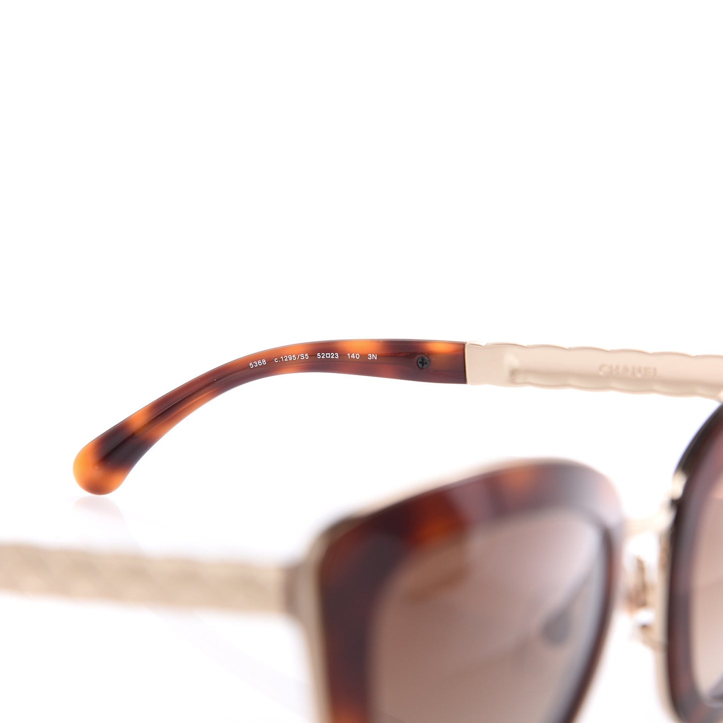 Cat Eye Quilted Sunglasses 5368 Tortoise