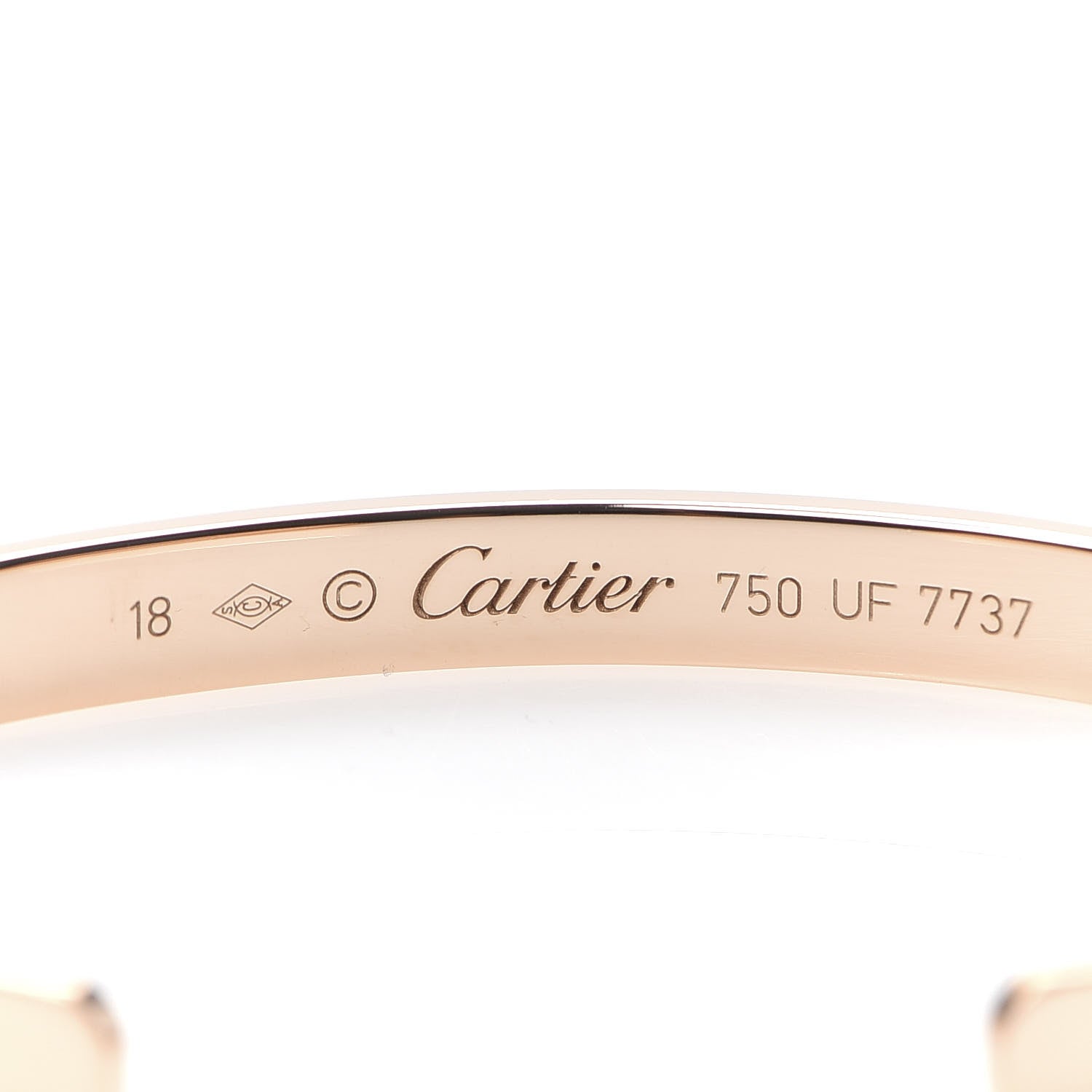 Cartier 18K Pink Gold LOVE Cuff Bracelet 18 4 of 4