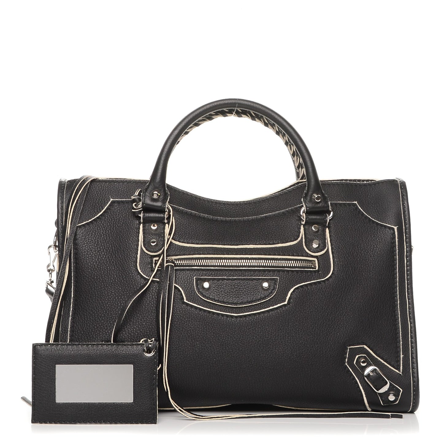 Supple Grained Calfskin Classic Silver Hardware Highlight City Black
