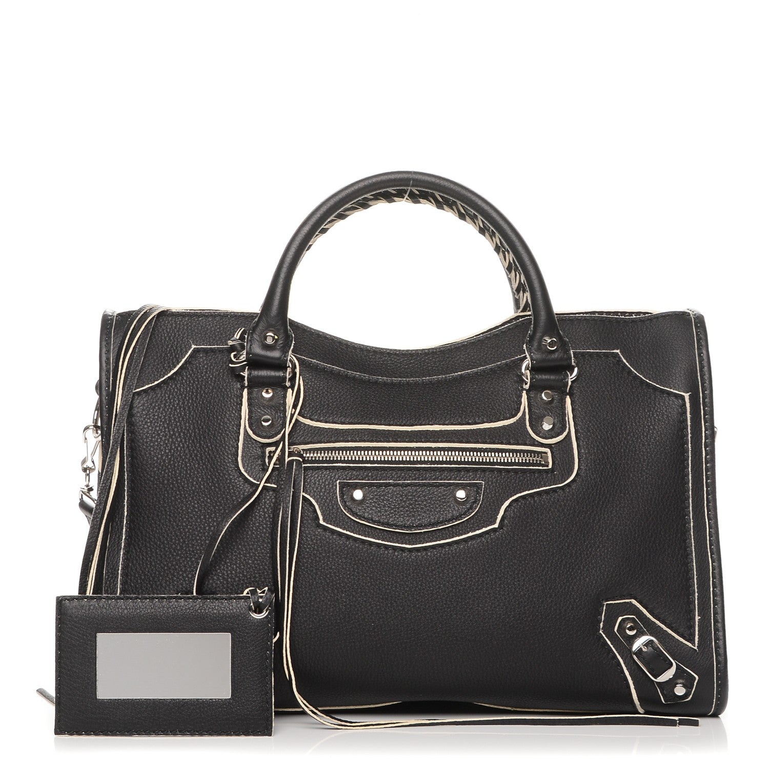 Balenciaga Supple Grained Calfskin Classic Silver Hardware Highlight City Black 1 of 6