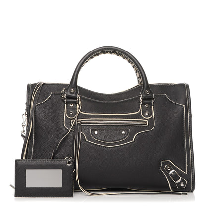Balenciaga Supple Grained Calfskin Classic Silver Hardware Highlight City Black 1 of 6
