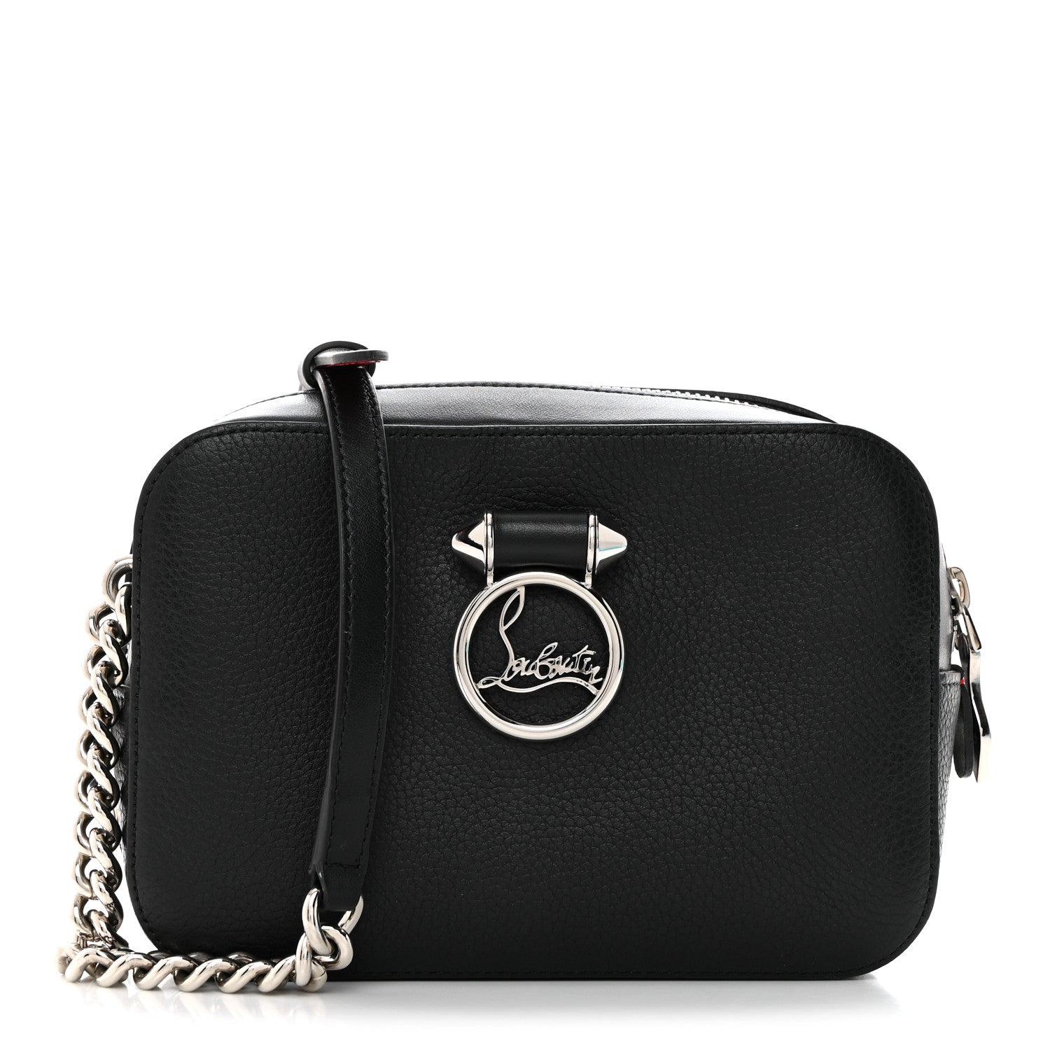 Christian Louboutin Empire Calfskin Mini Rubylou Crossbody Black Red 1 of 10