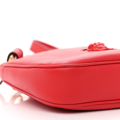 Versace Calfskin La Medusa Mini Hobo Crossbody Red 9 of 10