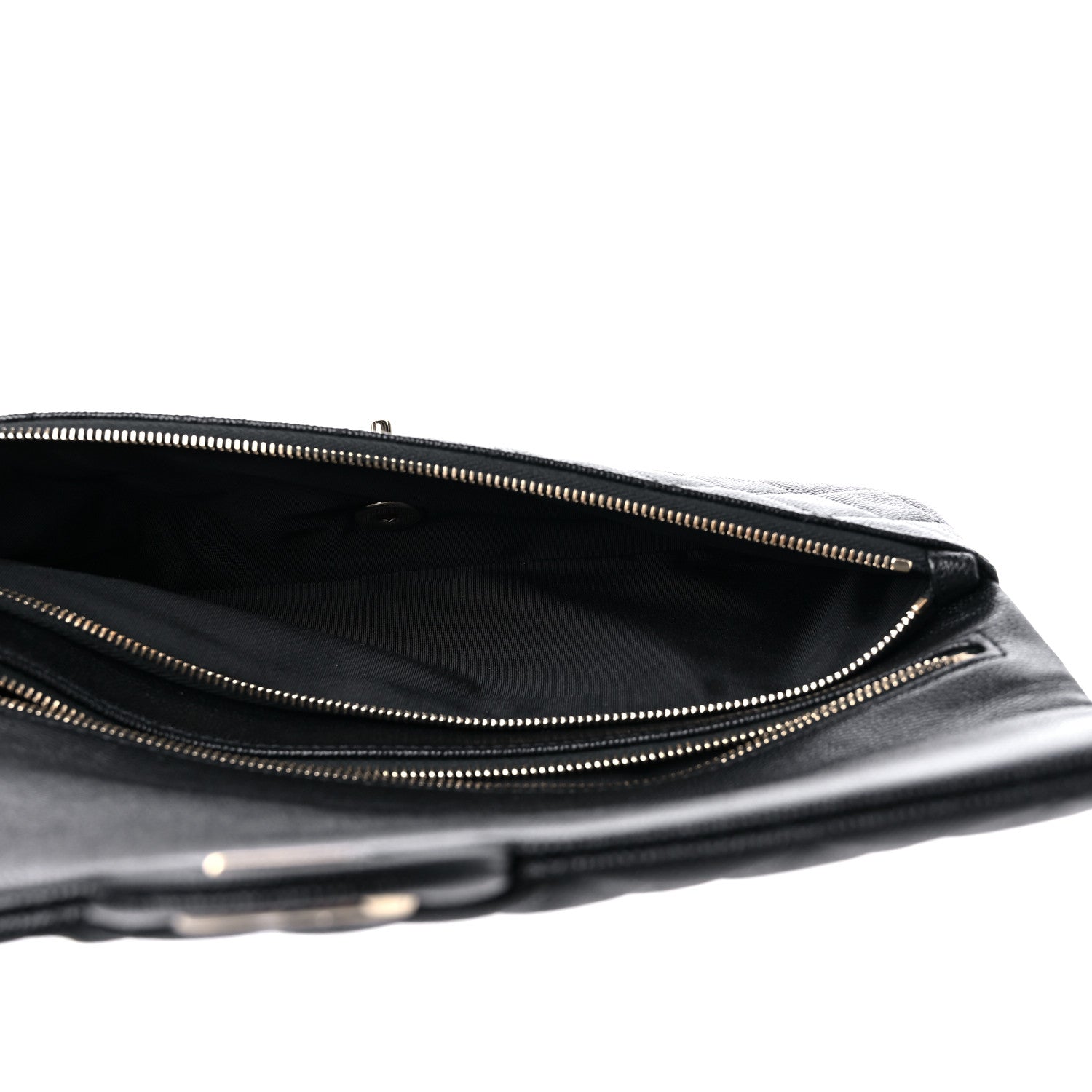 Chanel Caviar Quilted Flap Clutch Black 6 of 11
