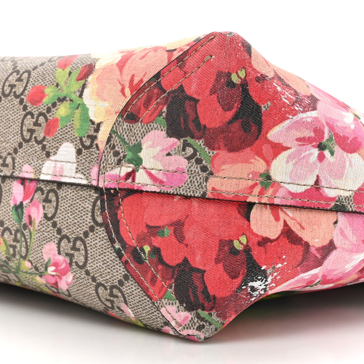 GG Supreme Monogram Blooms Small Reversible Tote Beige Multicolor Dry Rose