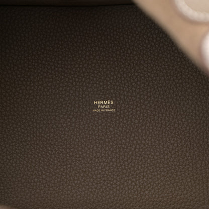 Hermes Taurillon Clemence Picotin Lock 22 MM Etoupe 5 of 10