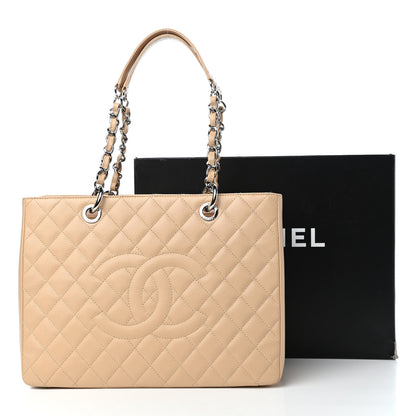 Chanel Caviar Quilted Grand Shopping Tote GST Beige Clair 11 of 11