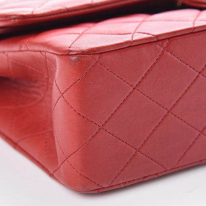 Chanel Lambskin Quilted Medium Double Flap Red 15 of 18