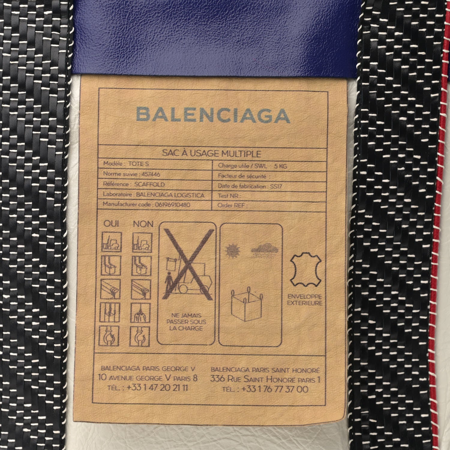 Balenciaga Agneau Arena Medium Scaffold Shopper Tote 8 of 14