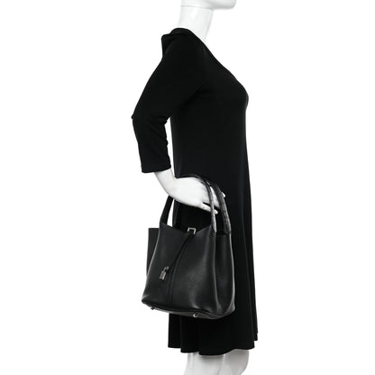 Hermes Taurillon Clemence Matte Alligator Picotin Lock Touch 22 MM Black 2 of 12
