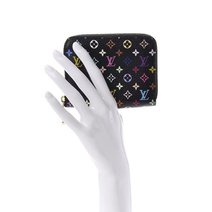 Louis Vuitton Monogram Multicolor Zippy Coin Purse Black Grenade 2 of 7