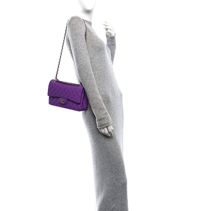 Chanel Caviar Quilted Medium Double Flap Purple 2 of 11