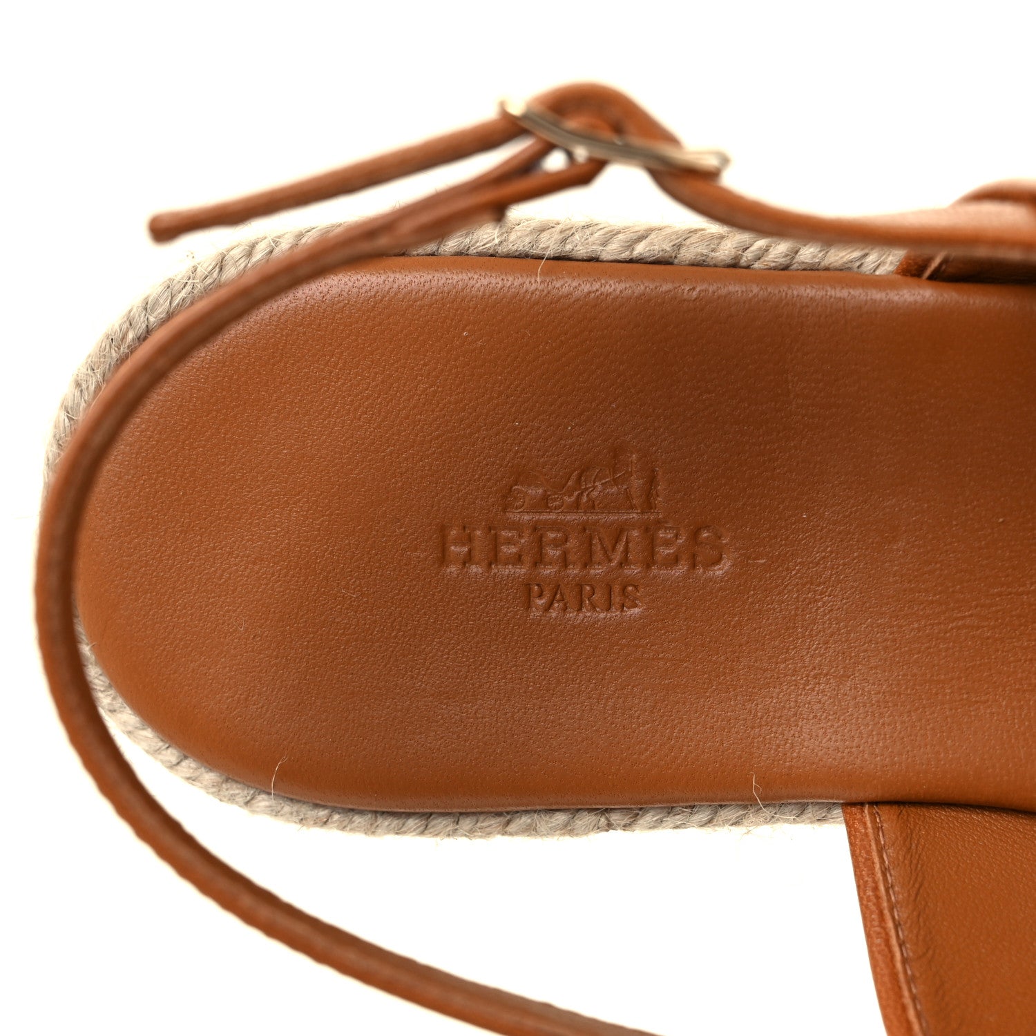 Hermes Goatskin Eloise Espadrille Sandals 38 Beige Doré 7 of 9