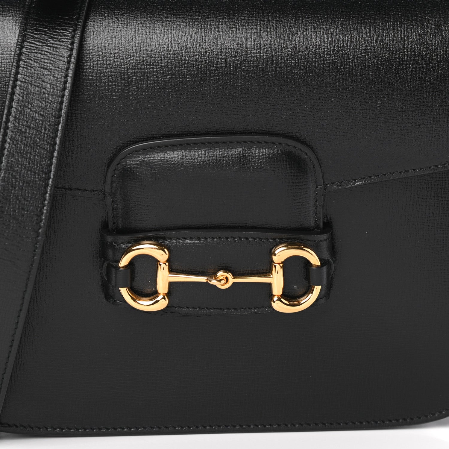 Gucci Azalea Calfskin Horsebit 1955 Shoulder Bag Black 7 of 9