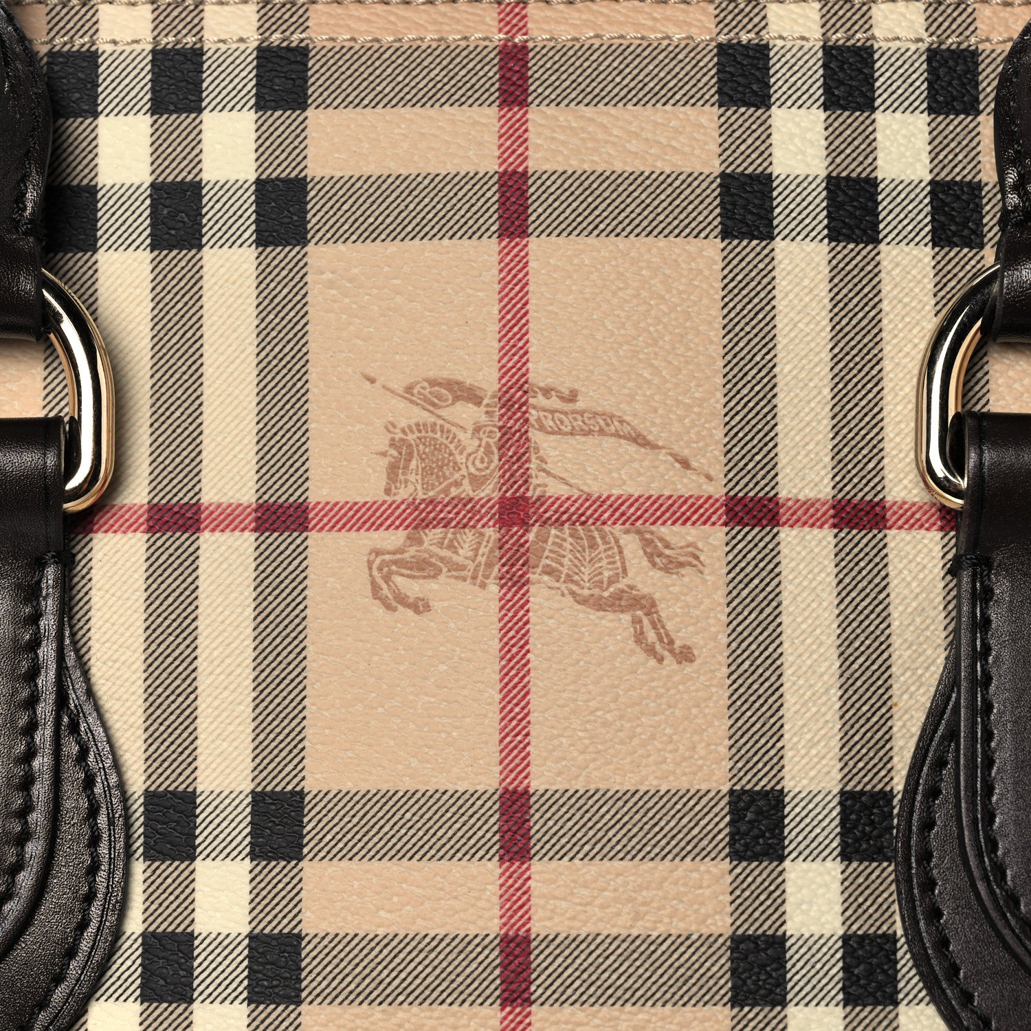 Burberry Haymarket Check Small Chester Bowling Bag Chocolate 8 of 11