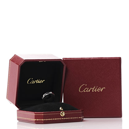 Cartier 18K White Gold Diamond 4mm LOVE Wedding Band Ring 50 5.25 5 of 5