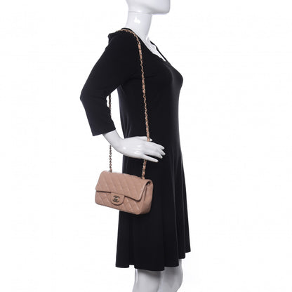 Chanel Lambskin Quilted Mini Rectangular Flap Beige 2 of 11